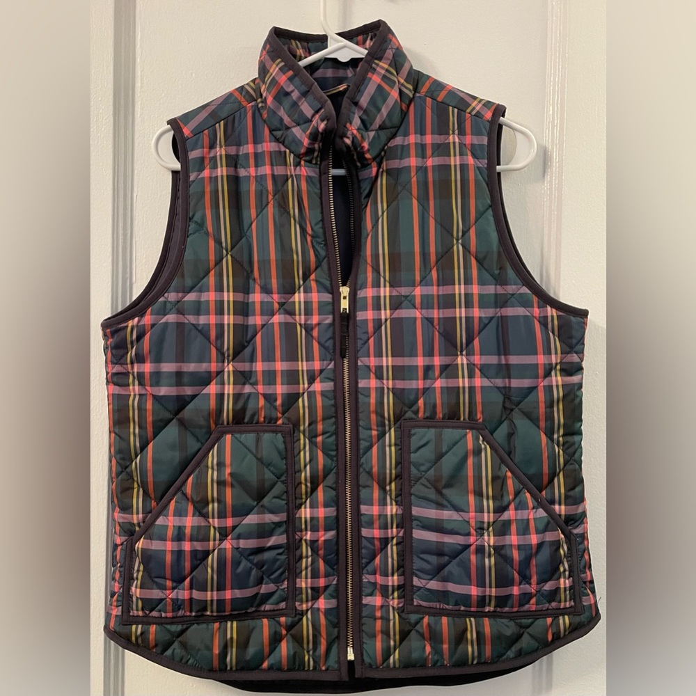 J Crew Plaid Vest size Medium